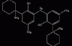 2,2'-亚甲基二[4-甲基-6-(1-甲基环己基)]苯酚结构式