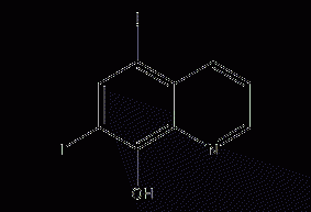 5,7-二碘-8-羟基喹啉结构式