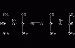2,4,7,9-四甲基-5-癸炔-4,7-二醇结构式