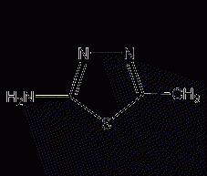 2-氨基-5-甲基-1,3,4-噻二唑结构式