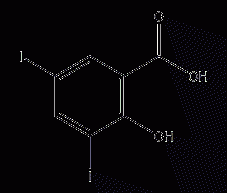 3,5-二碘水杨酸结构式
