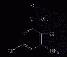 3-氨基-2,5-二氯苯甲酸结构式