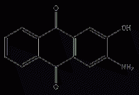 2-氨基-3-羟基蒽醌结构式