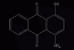 1-氨基-4-羟基蒽醌结构式