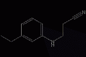 N-(2-氰基乙基)-N-乙基苯胺结构式