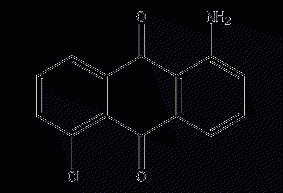 1-氨基-5-氯蒽醌结构式