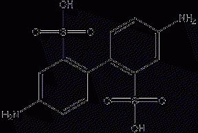 4,4'-二氨基-3.3'-联苯二磺酸结构式