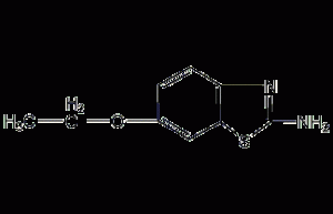 2-氨基-6-乙氧基苯并噻唑结构式
