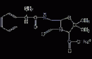 氨苄青霉素钠结构式